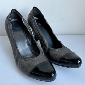 9 STUART WEITZMAN Pumps Cap Toe Elastic Trim Career Shoe